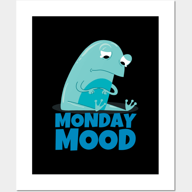 Monday Mood Sad Frog Wall Art by ricricswert